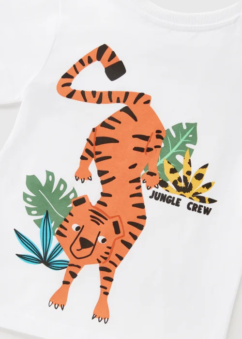 Boys Stone Tiger Back Print T-Shirt (1-7yrs) - 1-1.5 Yrs Image 2