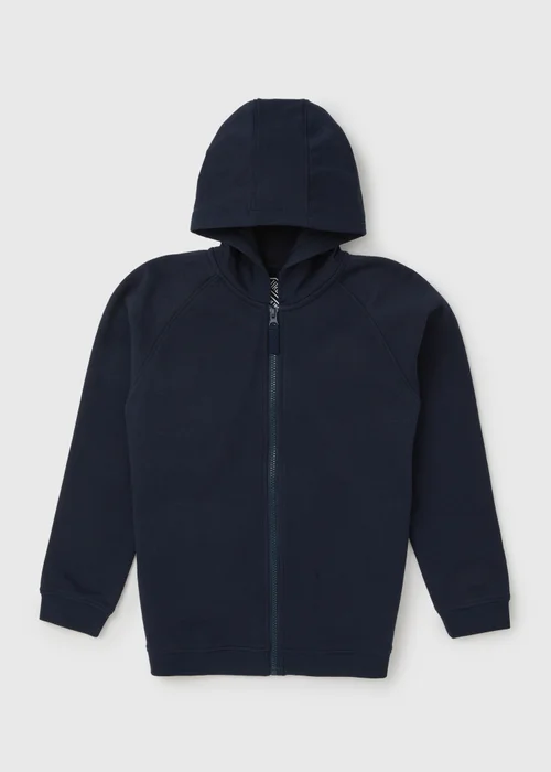 Boys Navy Zip Up Hoodie (7-13yrs) - 7 Yrs Image 1