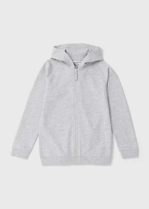 Boys Grey Zip Up Hoodie (7-13yrs) - 7 Yrs Image 1
