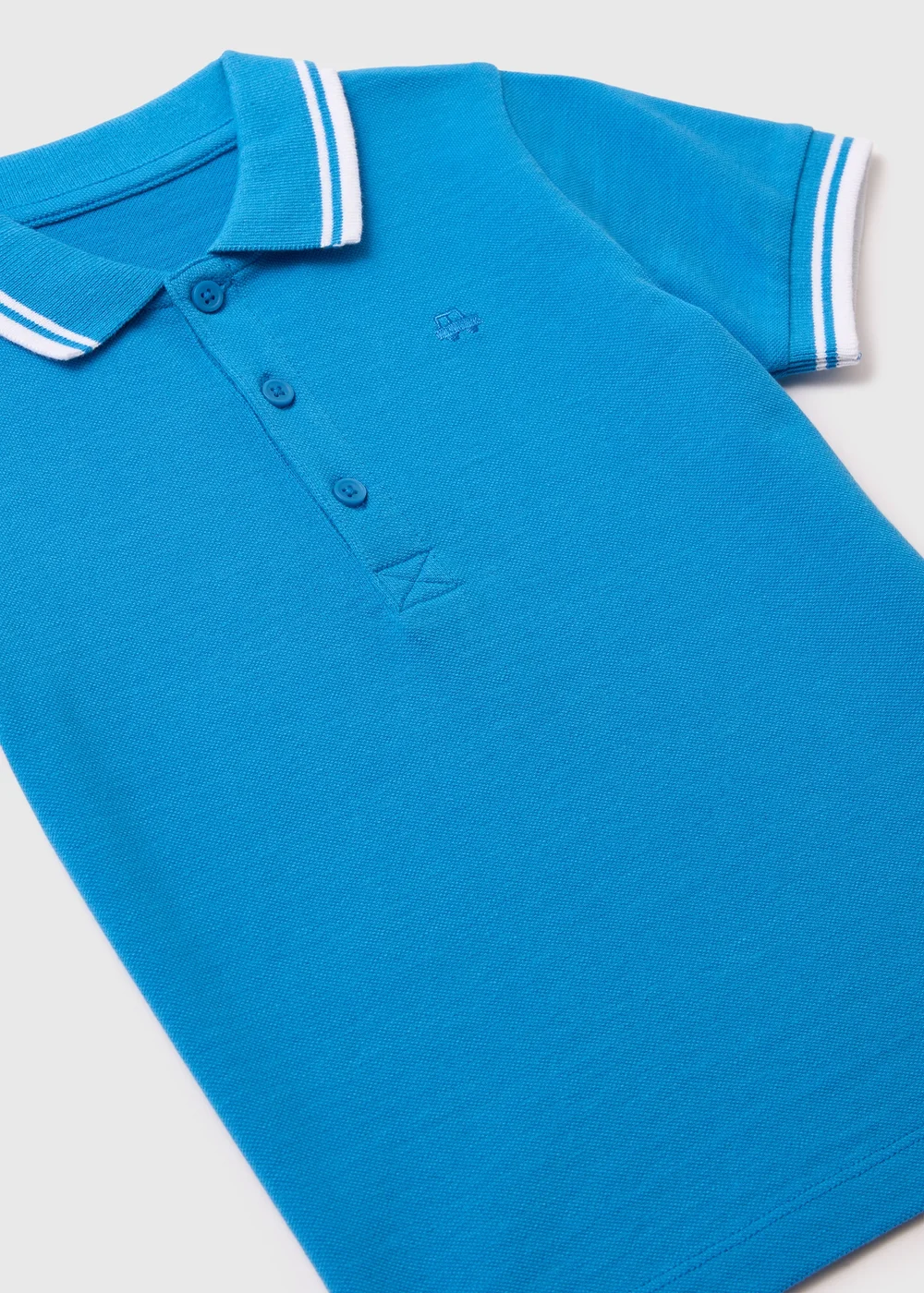 Boys Cotton Blue Polo Shirt (1-7yrs) - 1-1.5 Yrs Image 2