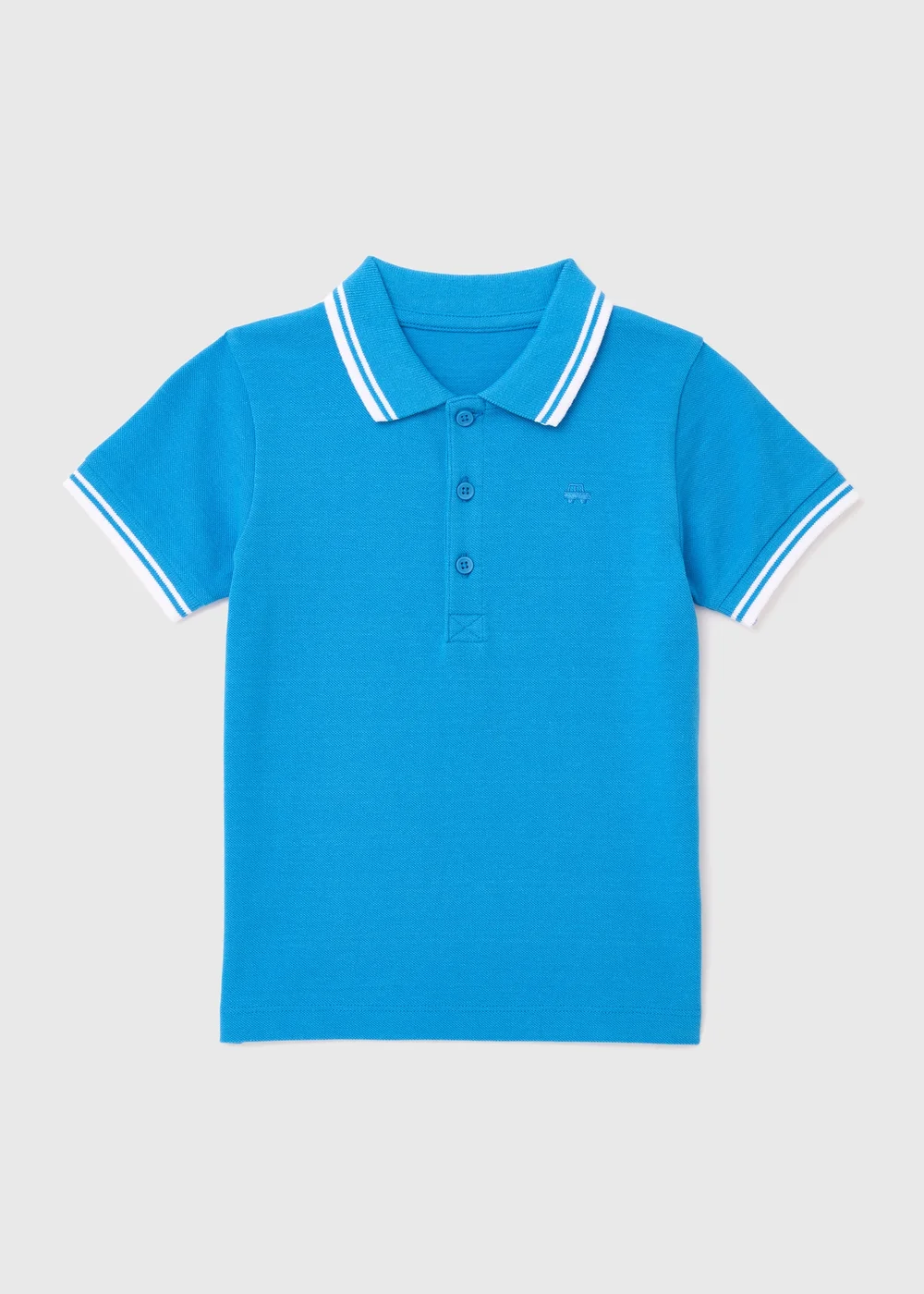 Boys Cotton Blue Polo Shirt (1-7yrs) - 1-1.5 Yrs Image 1