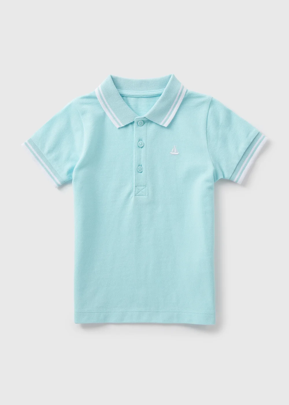 Boys Aqua Polo Shirt (1-7yrs) - 1 to 1 half years Image 1