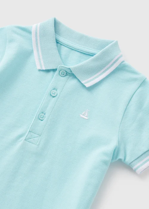 Boys Aqua Polo Shirt (1-7yrs) - 1 to 1 half years Image 2