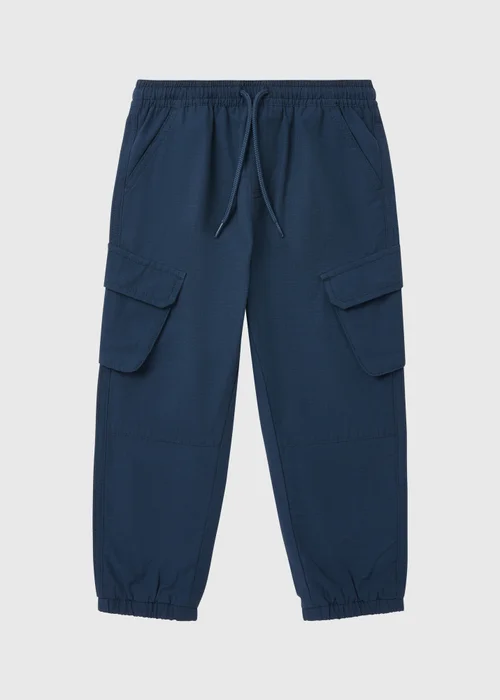 Boys Navy Cargo Trousers (1-7yrs) - 1 to 1 half years Image 1