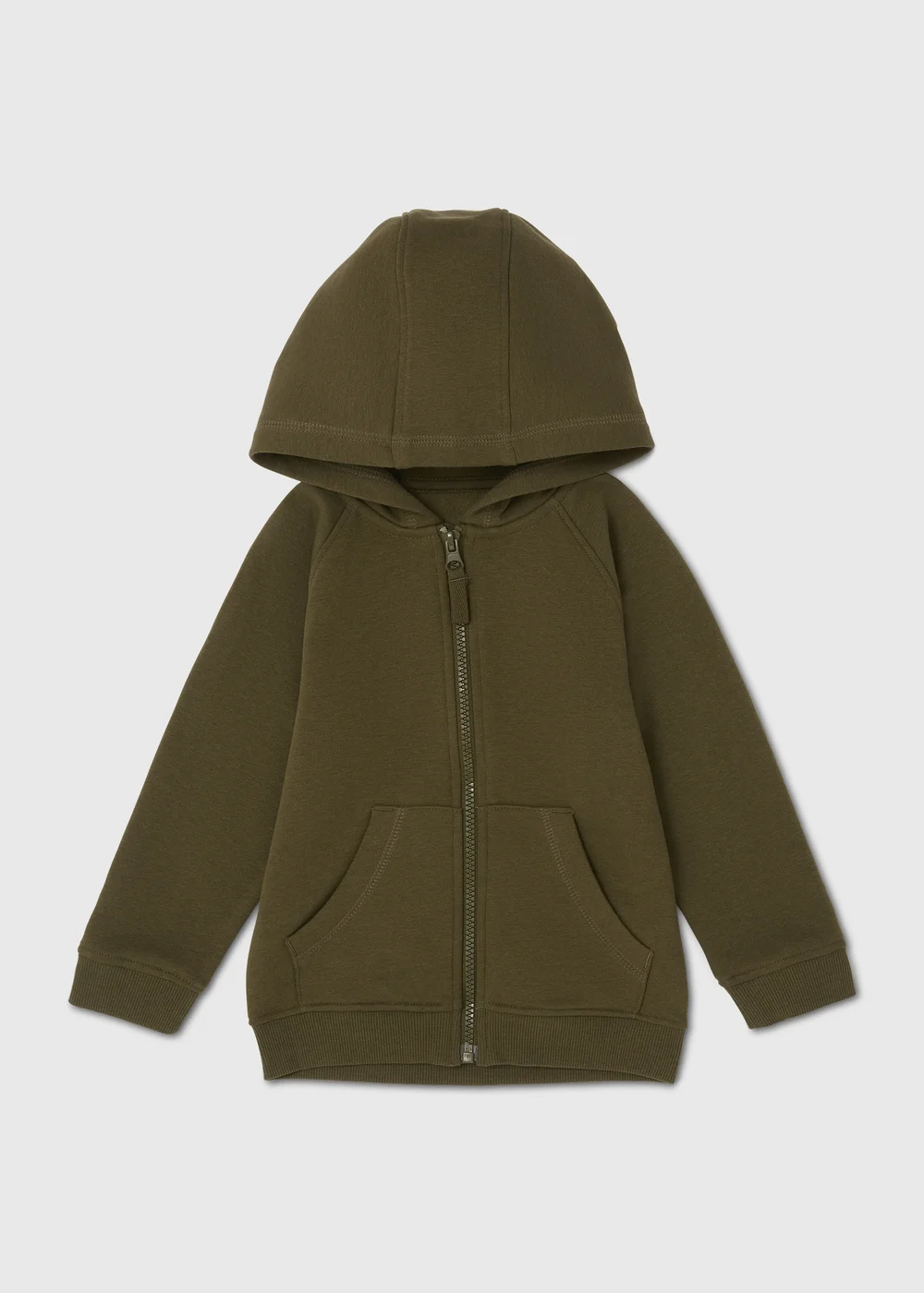 Boys Khaki Zip Up Hoodie (1-7yrs) - 1-1.5 Yrs Image 1