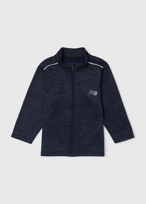 Boys Navy Zip Up Sports Fleece (1-7yrs) - 1 to 1 half years Image 1