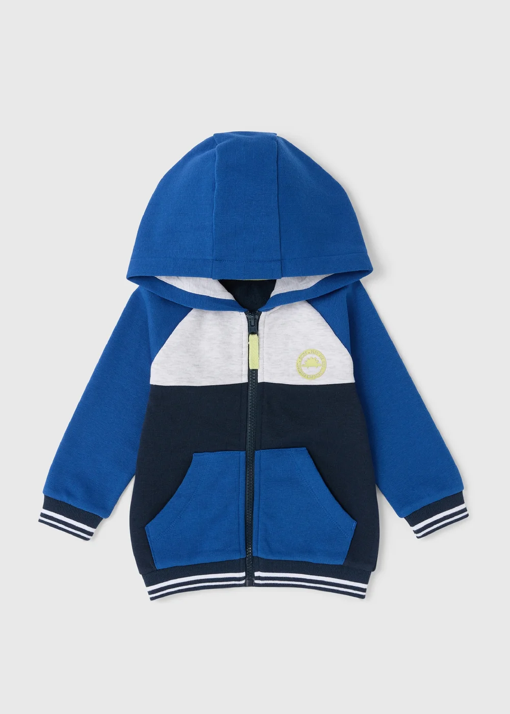 Boys Blue Cut & Sew Dinosaur Logo Hoodie (1-7yrs) - 1-1.5 Yrs Image 1
