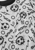 Kids Grey Football Short Pyjama Set (4-13yrs) - Age 4 Years Image 2