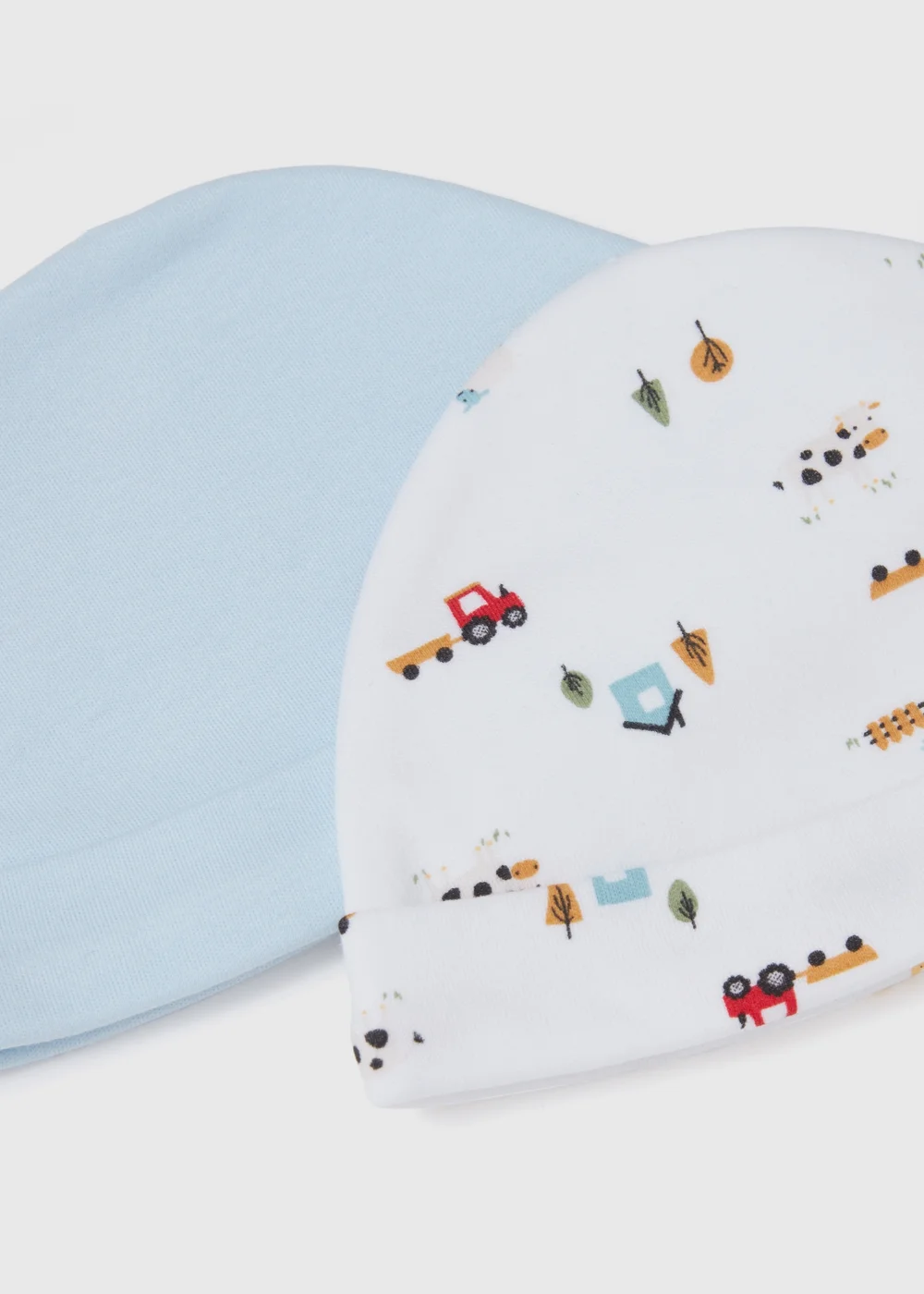 2 Pack Blue Farm Hat (Newborn-6mths) - Age 0 - 3 Months Image 2