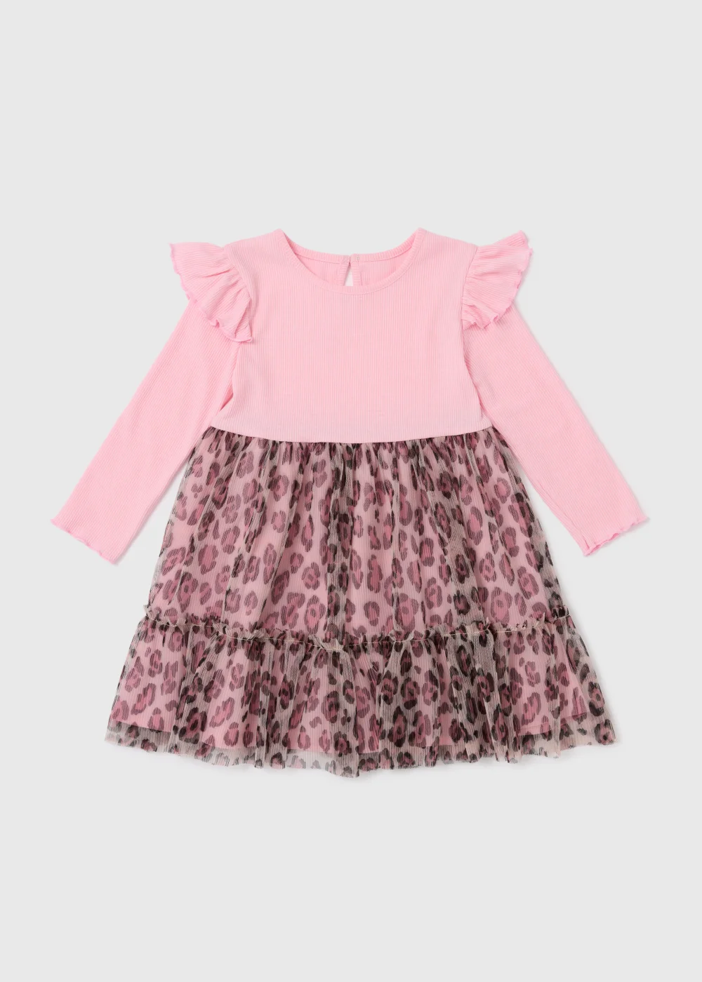 Girls Pink Leopard Print Tutu Dress (1-7yrs) - 1-1.5 Yrs Image 1