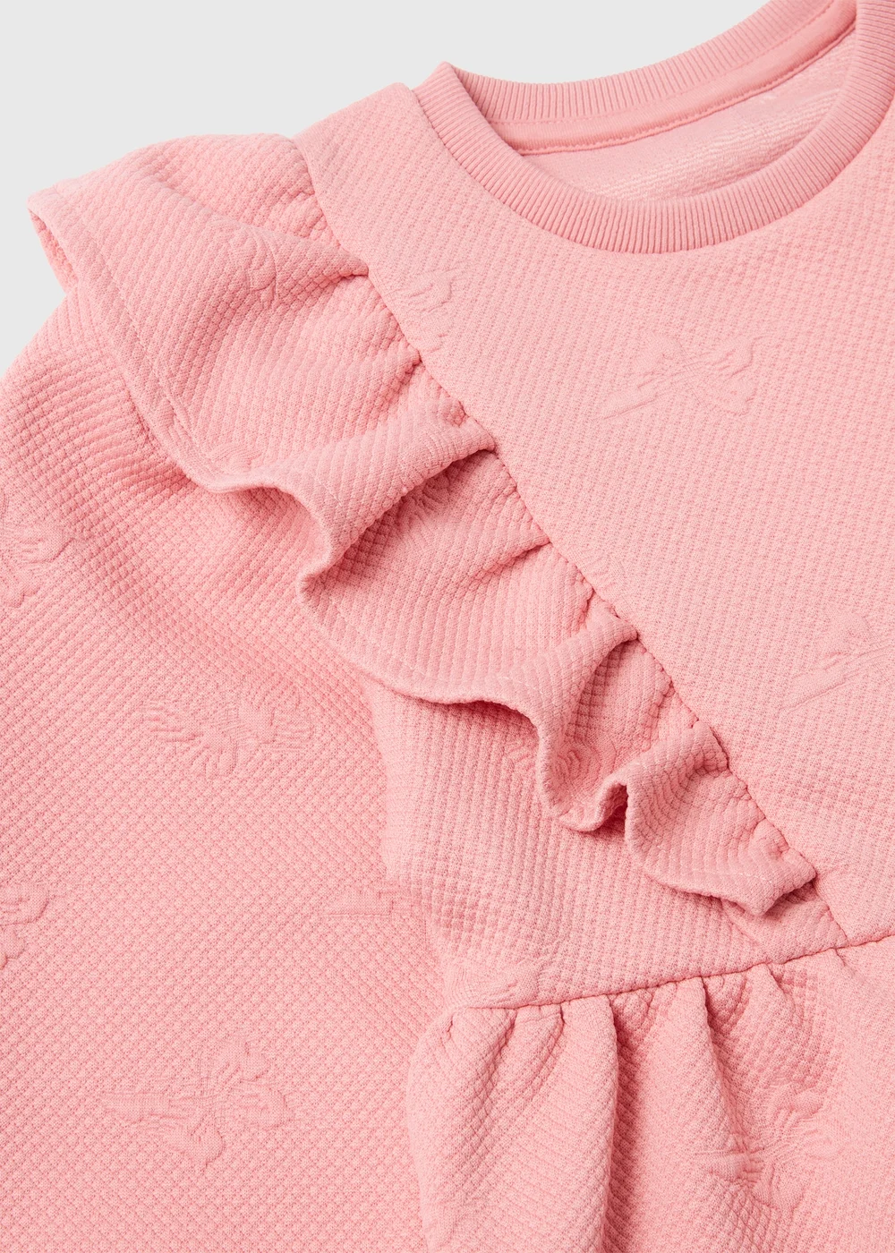 Girls Pink Jacquard Dress (1-7yrs) - 1-1.5 Yrs Image 2