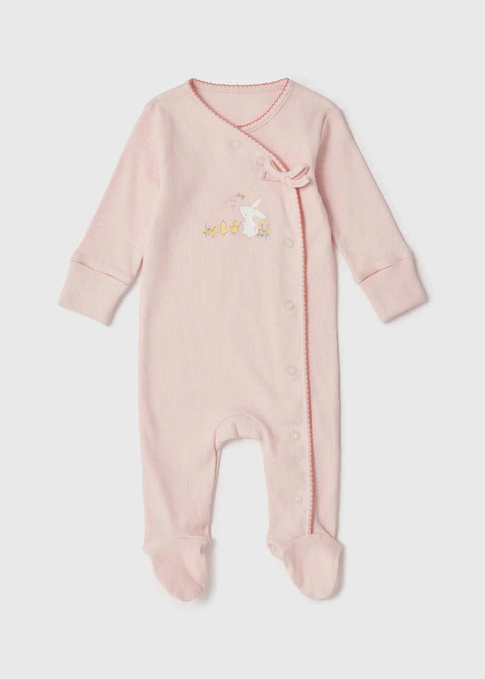 Baby Pink Meadow Sleepsuit (Newborn-18mths) - Newborn Image 1