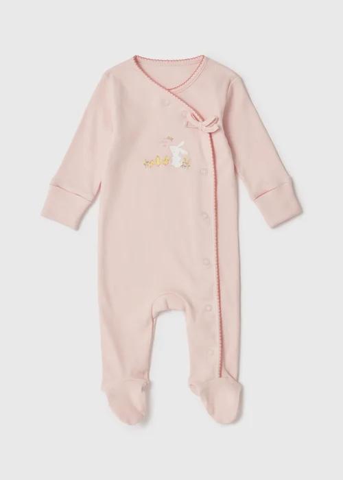 Baby Pink Meadow Sleepsuit (Newborn-18mths) - Newborn Image 1