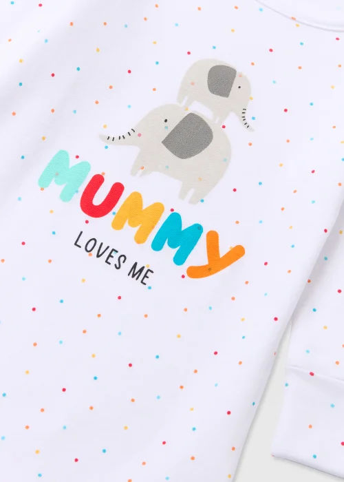 Baby Cream Mummy Sleepsuit (Tiny Baby-18mths) - Tiny Baby Image 2