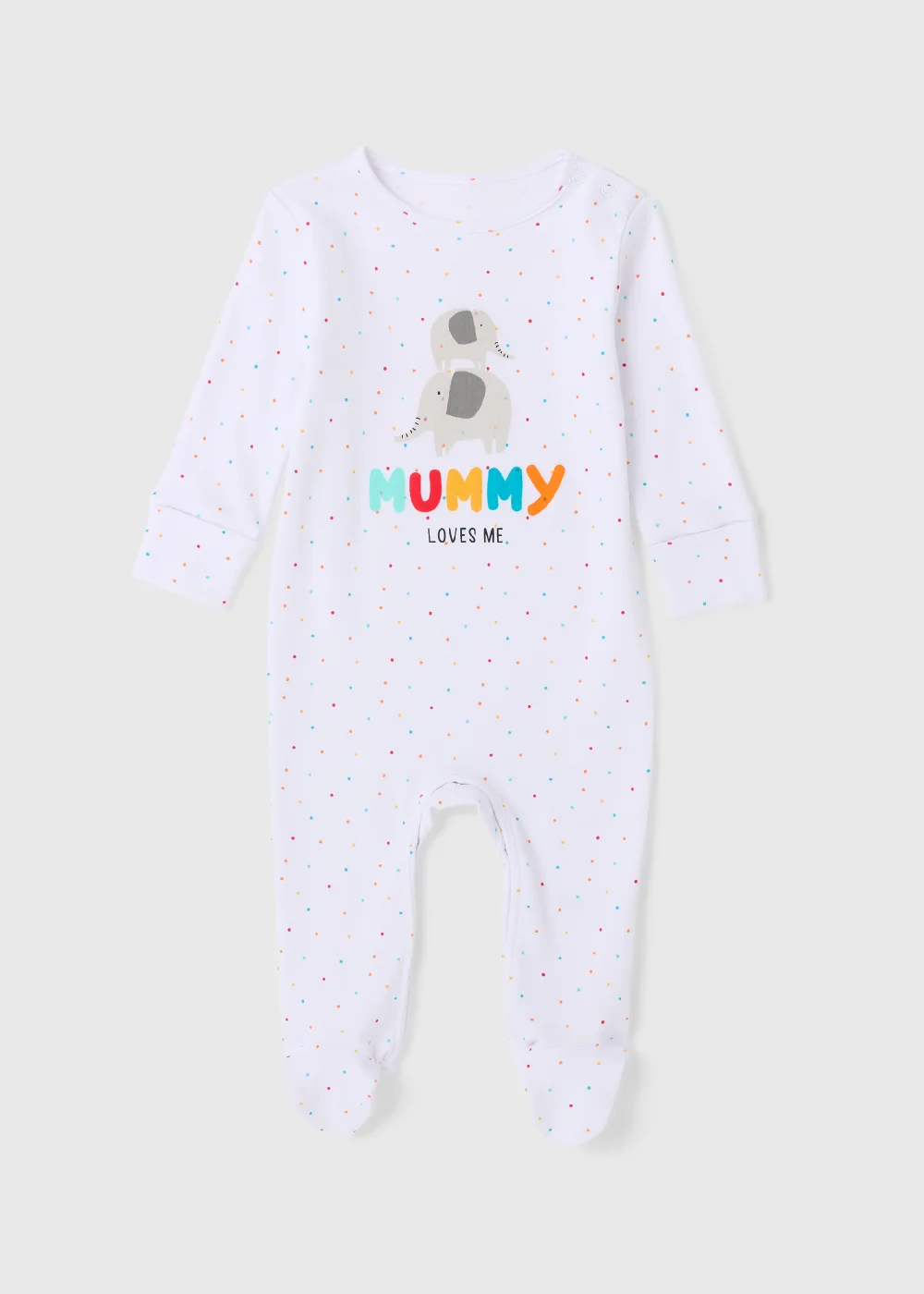 Baby Cream Mummy Sleepsuit (Tiny Baby-18mths) - Tiny Baby Image 1