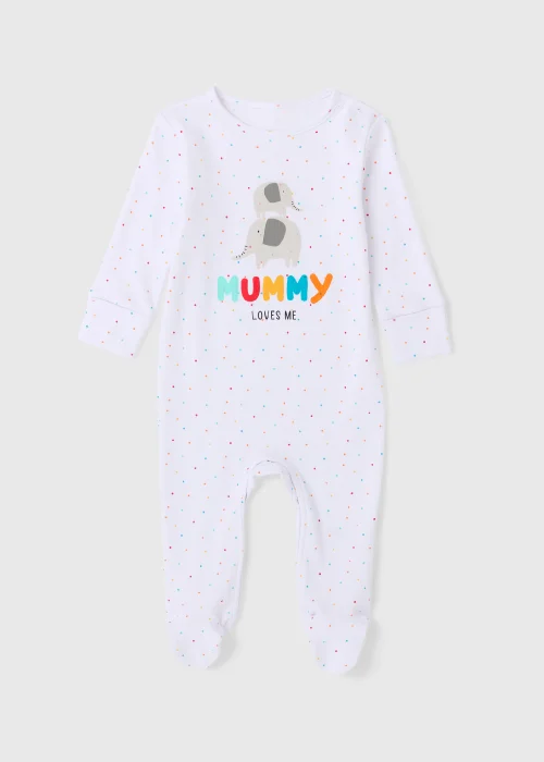 Baby Cream Mummy Sleepsuit (Tiny Baby-18mths) - Tiny Baby Image 1