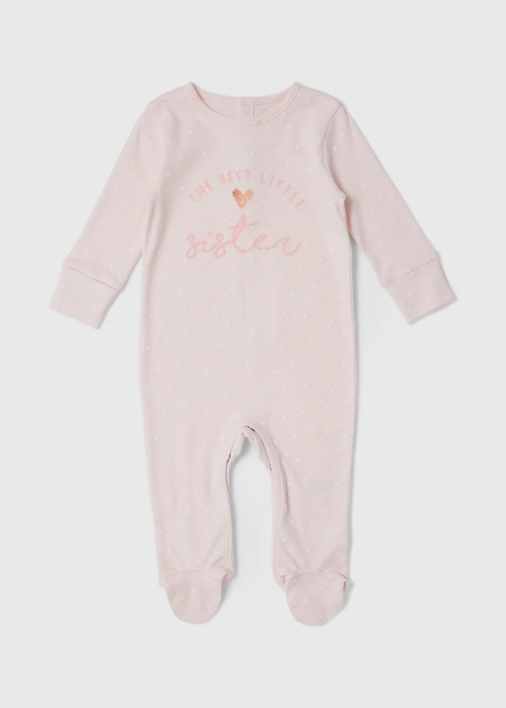Girls Pink Sister Sleepsuit (Tiny Baby-18mths) - 0-3 months Image 1