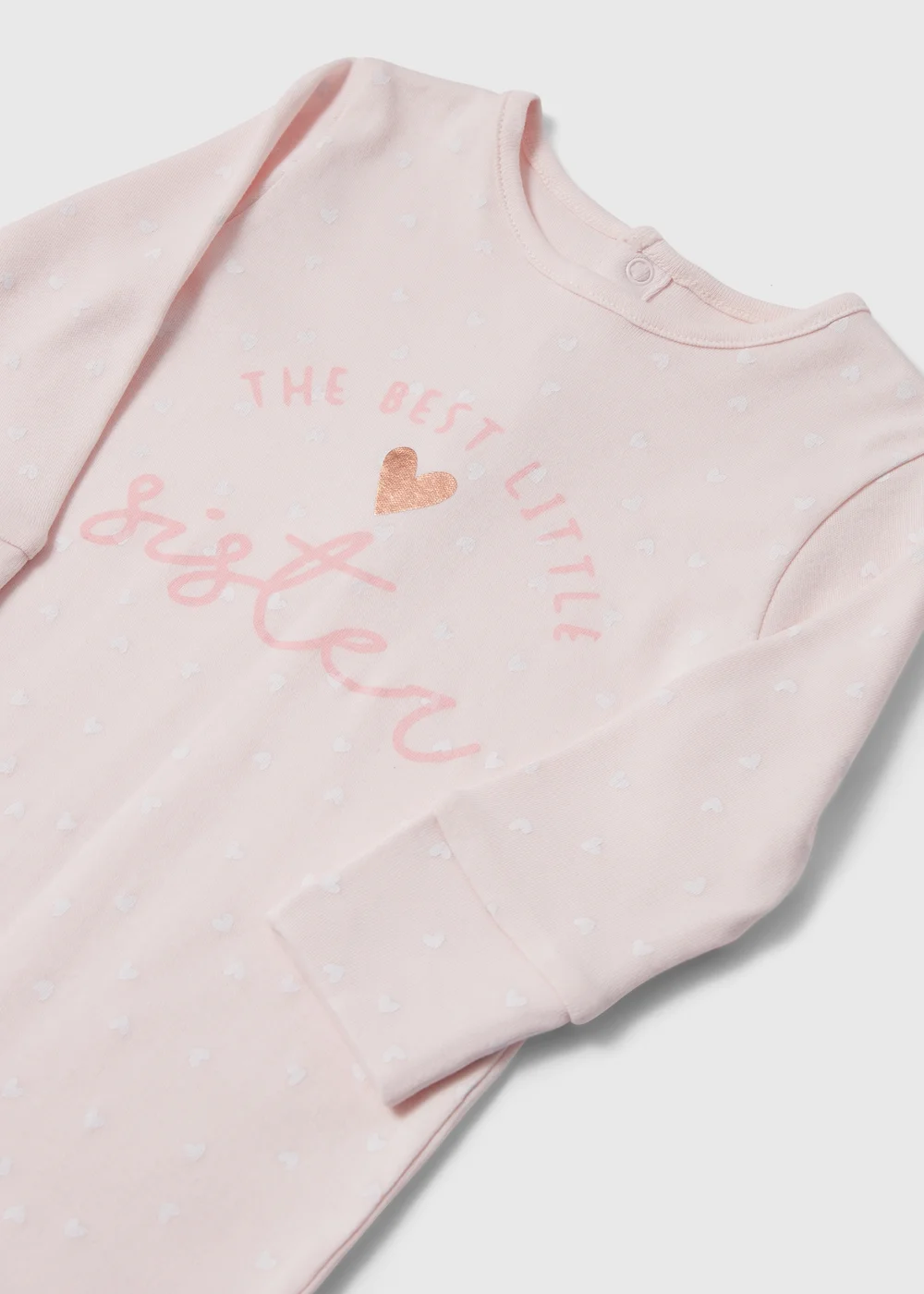 Girls Pink Sister Sleepsuit (Tiny Baby-18mths) - 0-3 months Image 2