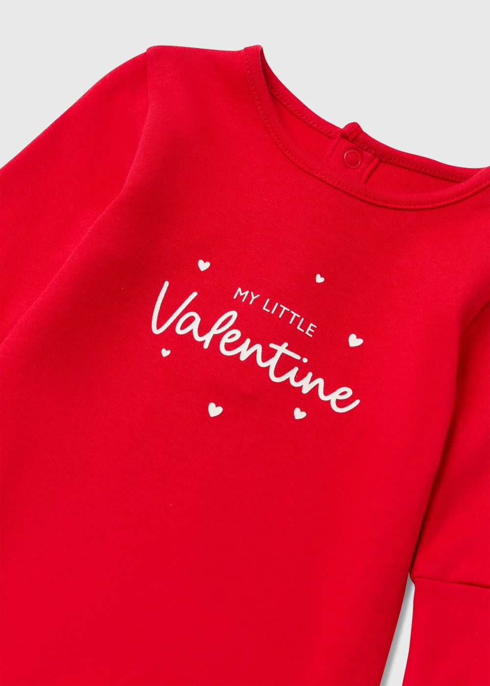 Girls Red Valentine Sleepsuit (Newborn-18mths) - Newborn Image 2