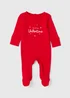 Girls Red Valentine Sleepsuit (Newborn-18mths) - Newborn Image 1