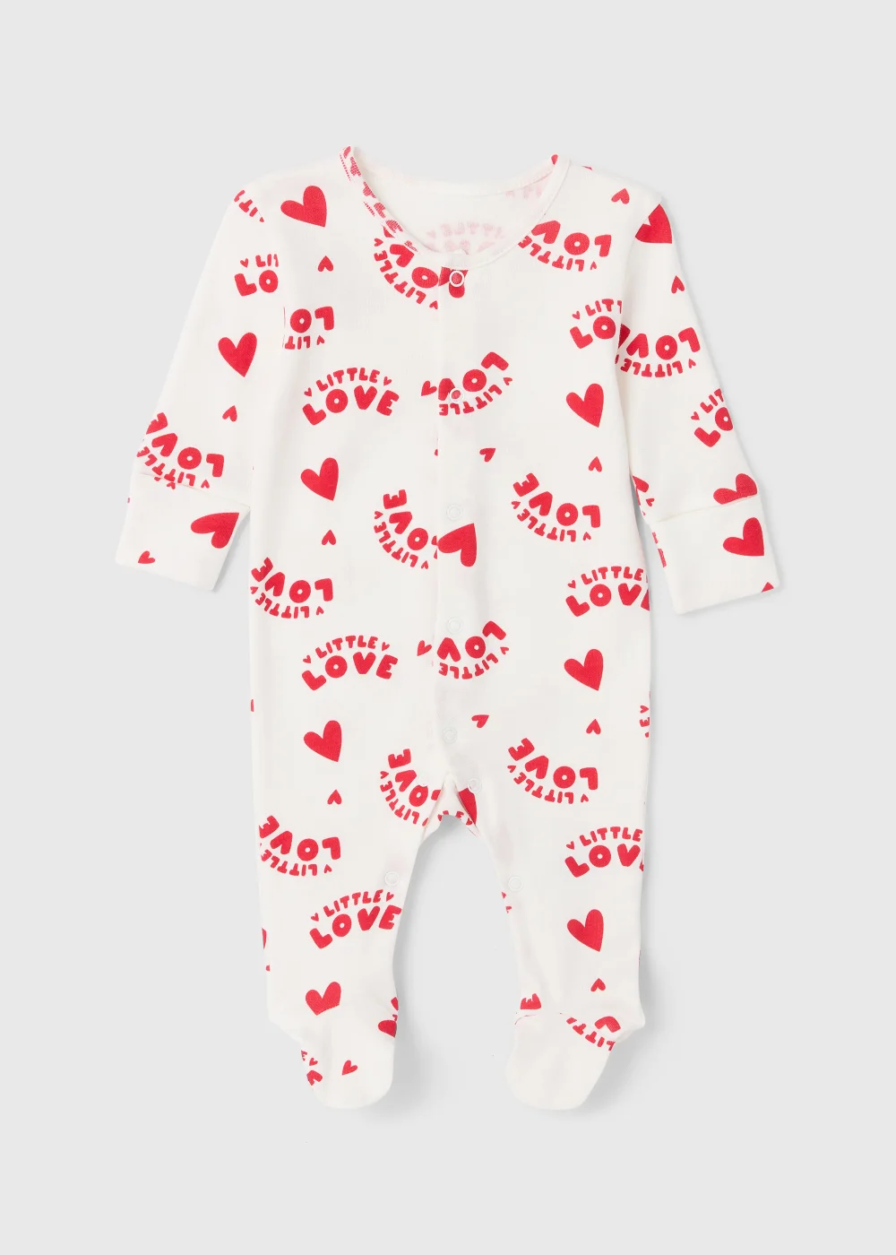 Baby Cream Little Love Sleepsuit (Newborn-18 Mths) - Newborn Image 1