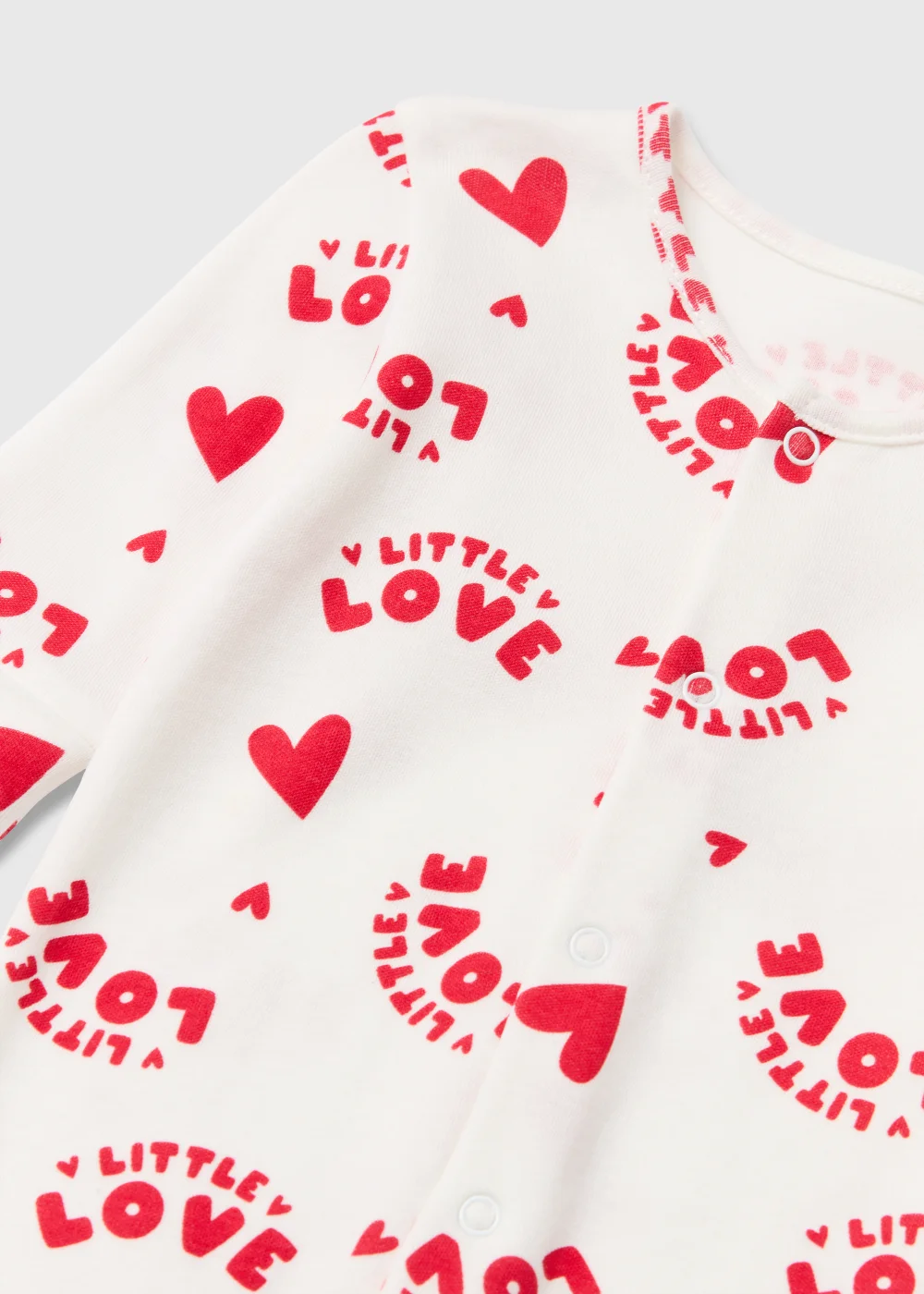Baby Cream Little Love Sleepsuit (Newborn-18 Mths) - Newborn Image 2