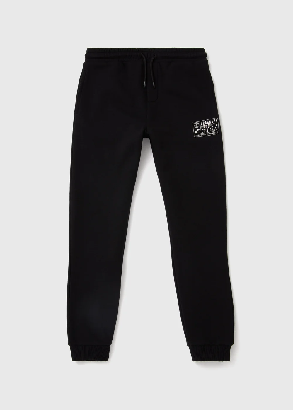 Boys Black Urban Printed Joggers (7-13yrs) - 8 Yrs Image 1