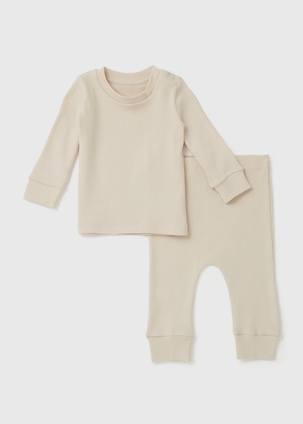 Baby Stone Rib Long Sleeve Set (Newborn-23mths) - 0-3 months Image 1