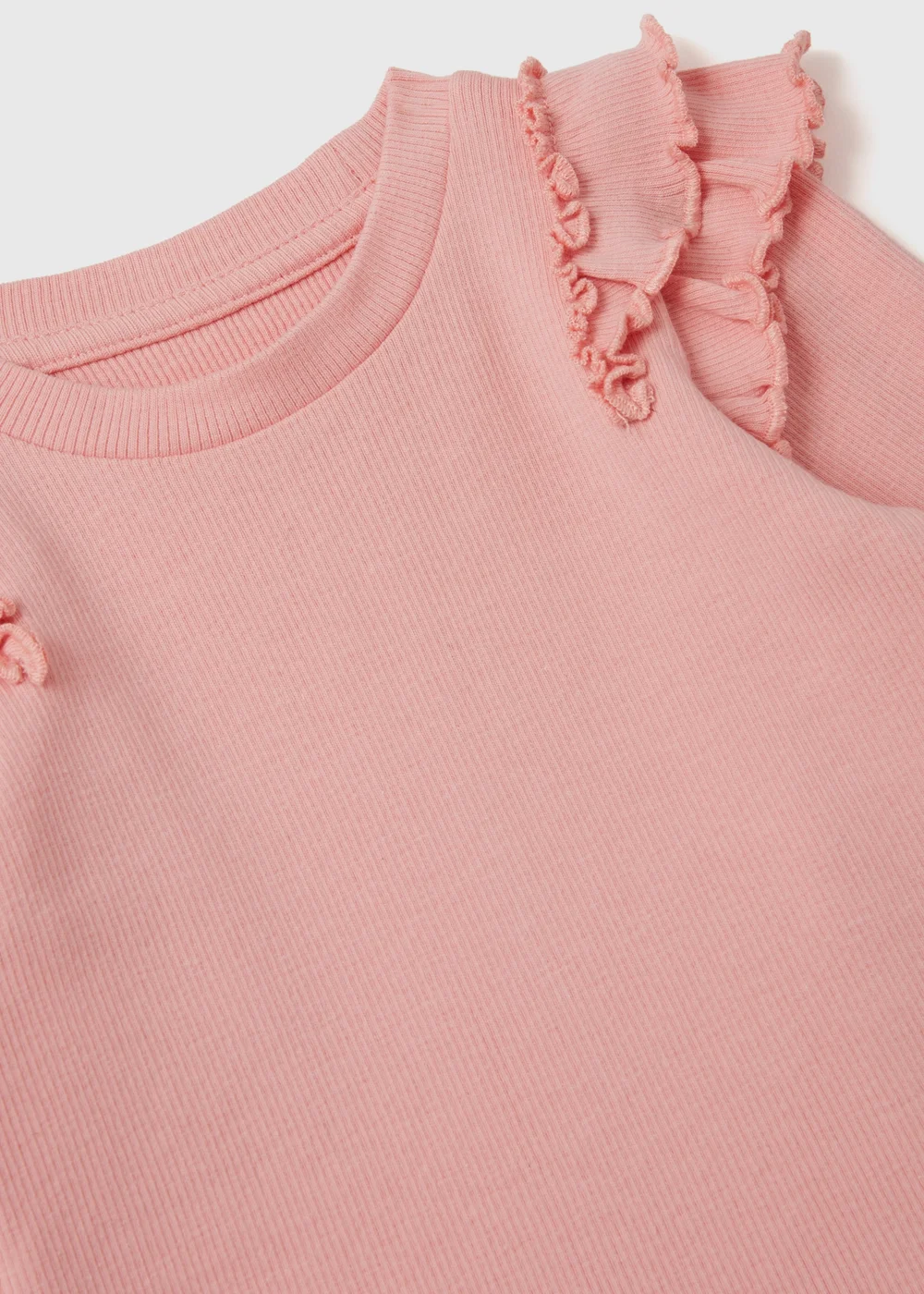 Girls Pink Rib Set (Newborn-23mths) - 0-3 months Image 2