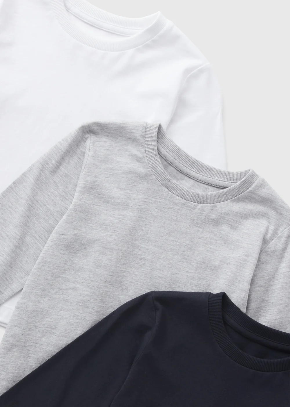 3 Pack Boys Monochrome Long Sleeve T-Shirts (1-7yrs) - 3-4 Yrs Image 2