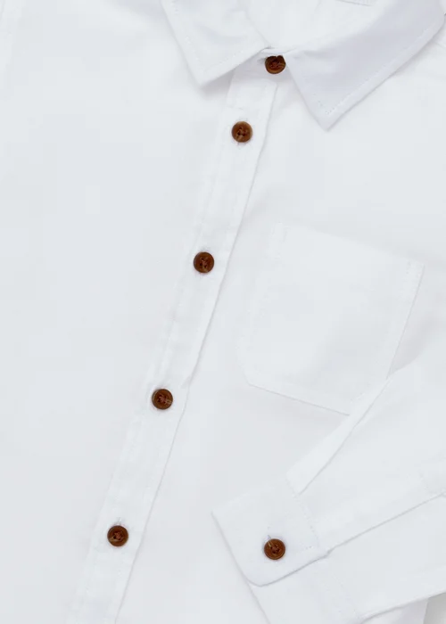 Boys White Plain Twill Shirt (1-7yrs) - 1 to 1 half years Image 2