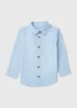 Boys Blue Plain Twill Shirt (1-7yrs) - 1 to 1 half years Image 1