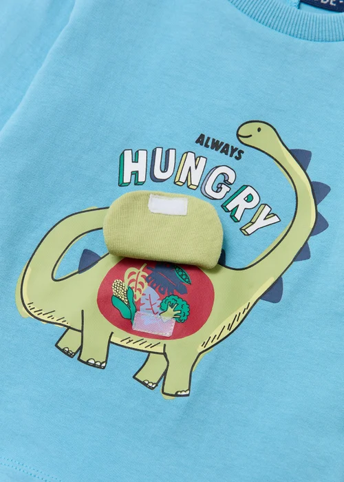 Boys Blue Dino Long Sleeve T-Shirt (1-7yrs) - 1-1.5 Yrs Image 2