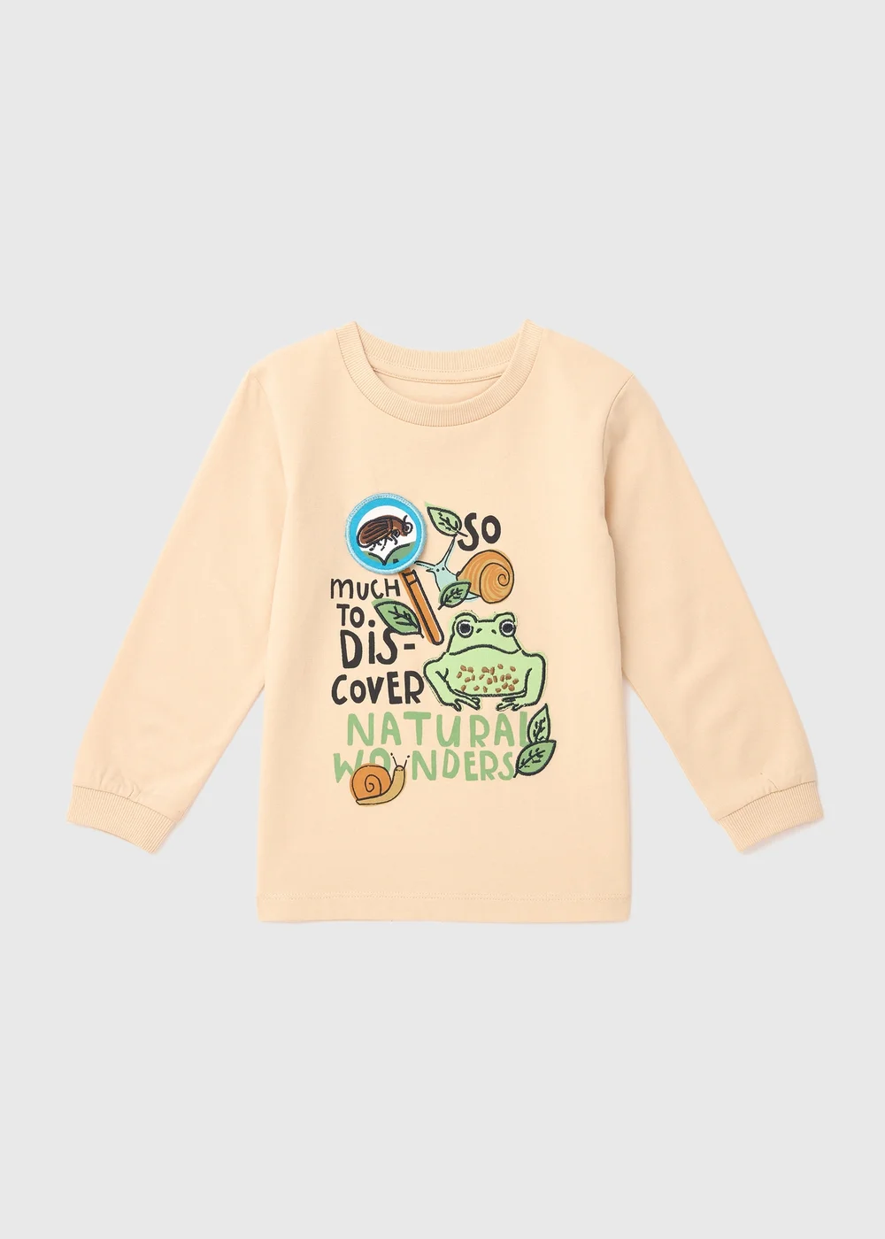 Boys Stone Frog Flap Long Sleeve T-Shirt (1-7yrs) - 1 to 1 half years Image 1