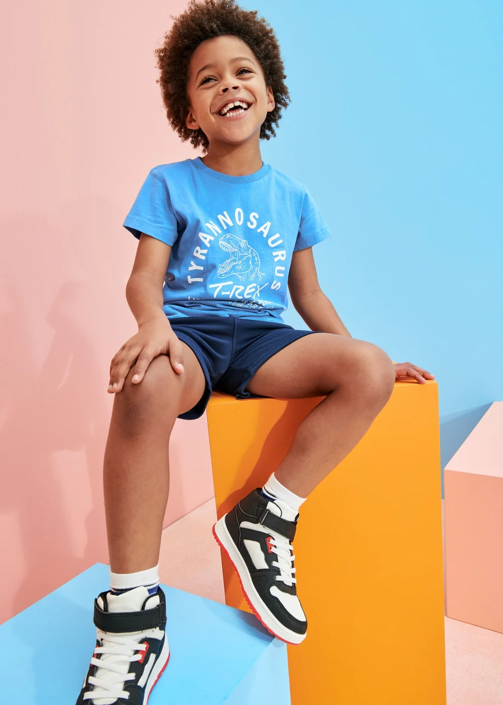 Boys Blue T Rex T-Shirt (1-7yrs) - 1-1.5 Yrs Image 4