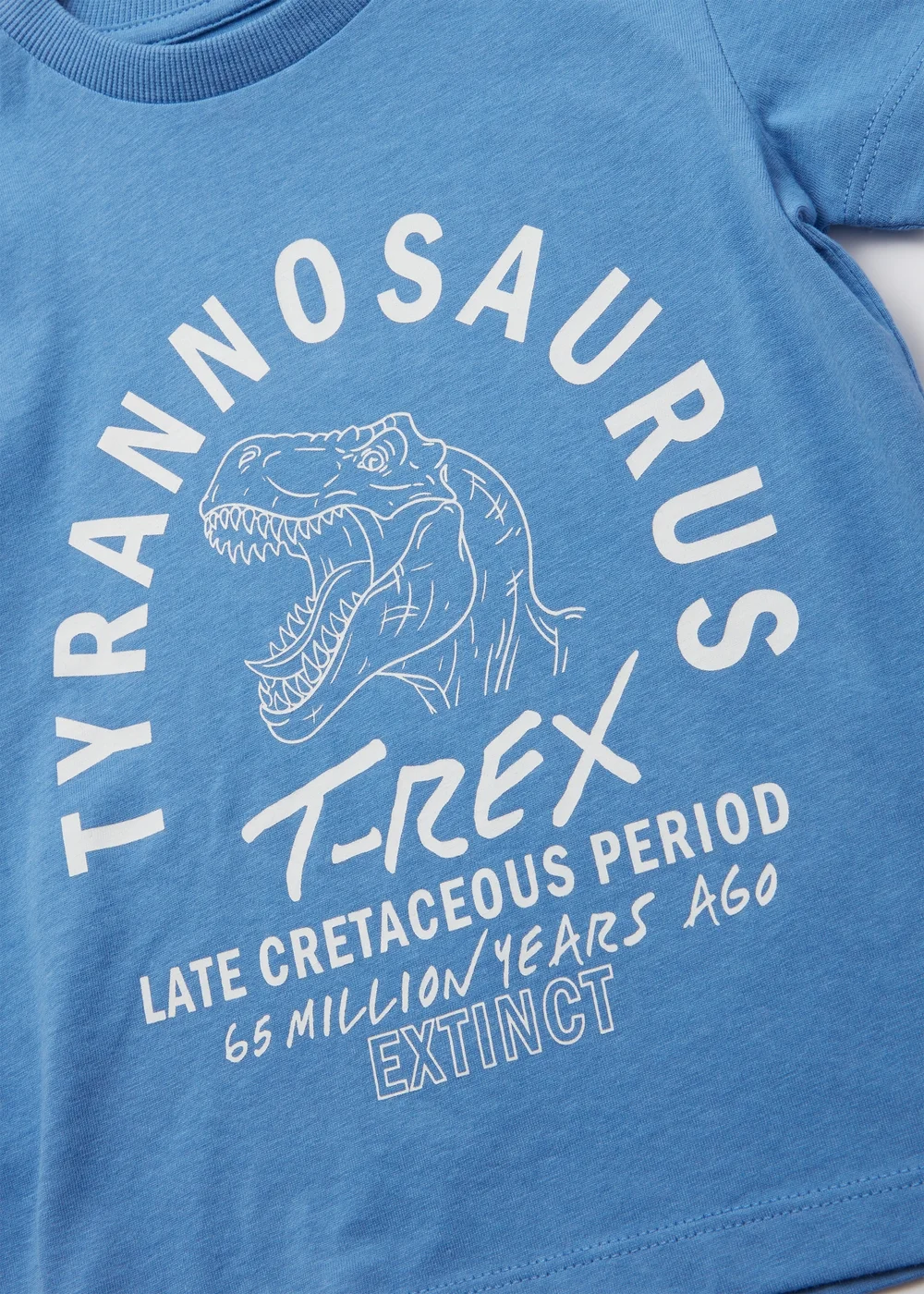 Boys Blue T Rex T-Shirt (1-7yrs) - 1-1.5 Yrs Image 2