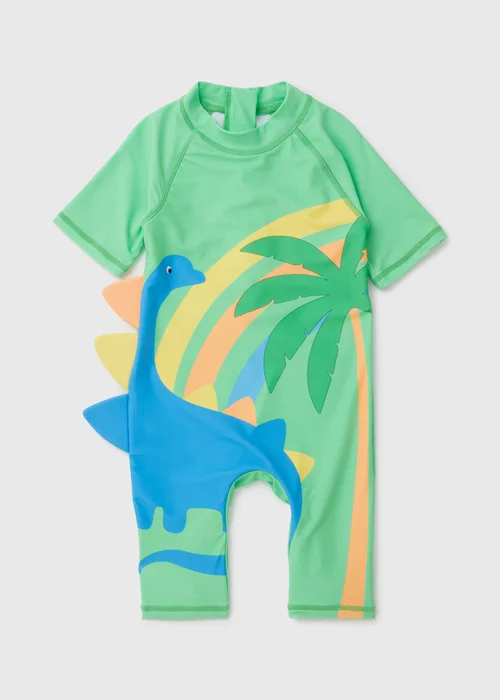 Green Spike Dino Surfsuit (1-7yrs) - 1 half year to 2 Image 1