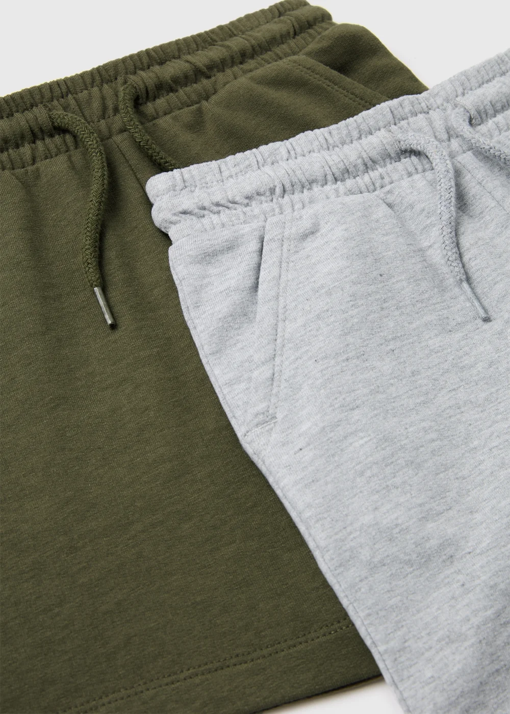 Boys 2 Pack Khaki & Stone Jogger Shorts - 1 half year to 2 Image 2