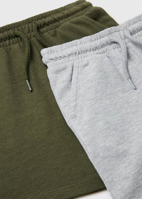 Boys 2 Pack Khaki & Stone Jogger Shorts - 1 half year to 2 Image 2