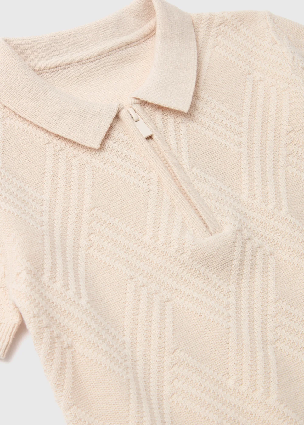 Boys Stone Diamond Knitted Polo Shirt (1-7yrs) - 1-1.5 Yrs Image 2
