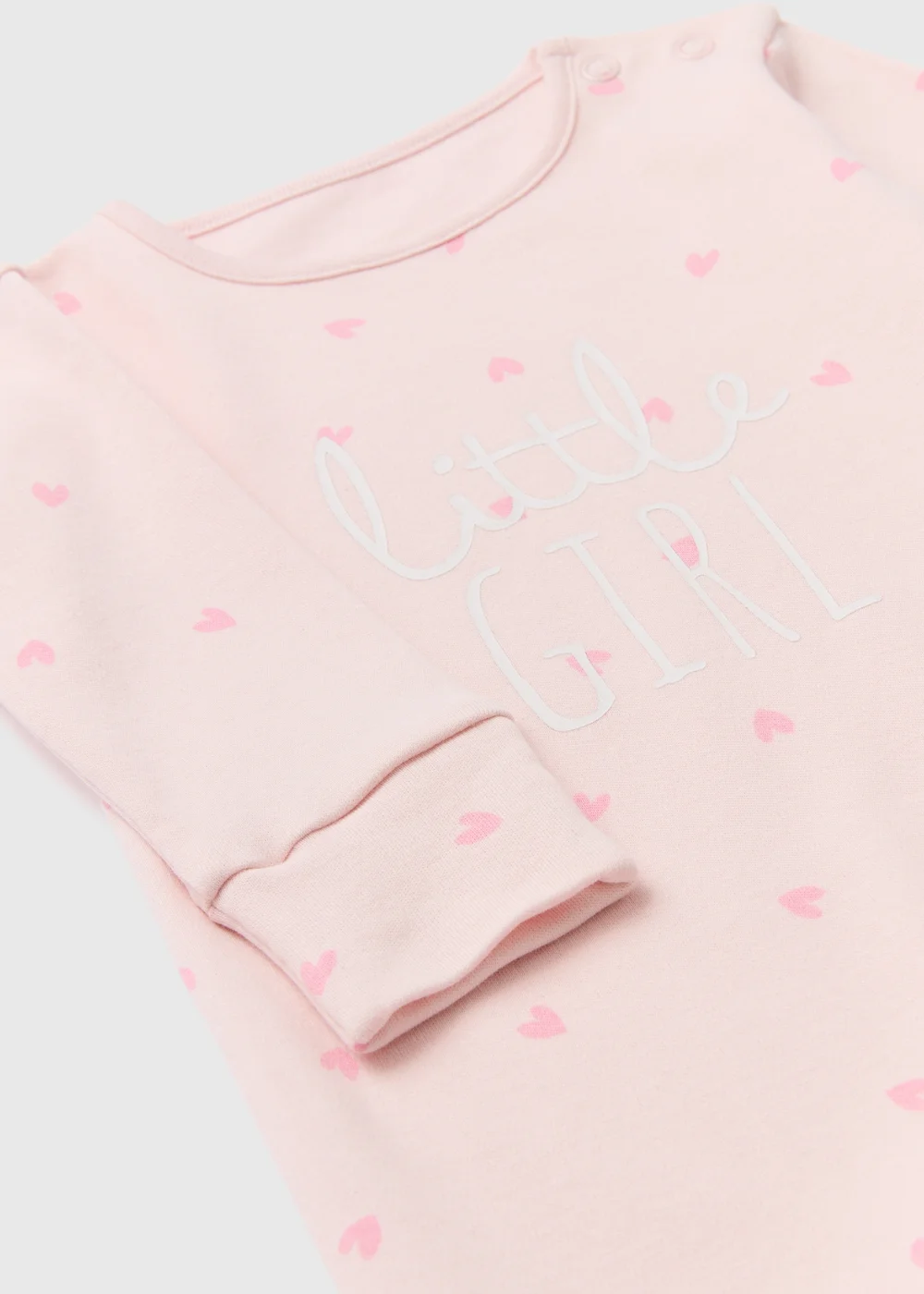 Baby Pink Little Girl Sleepsuit (Tiny Baby-18mths) - Tiny Baby Image 2