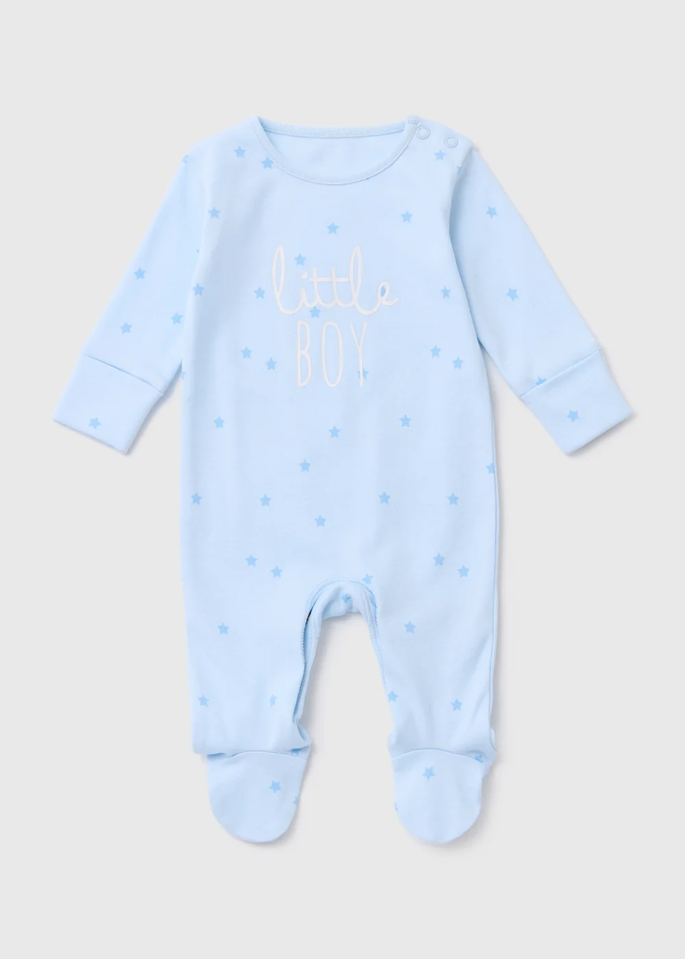 Baby Blue Little Boy Sleepsuit (Tiny Baby-18mths) - Tiny Baby Image 1