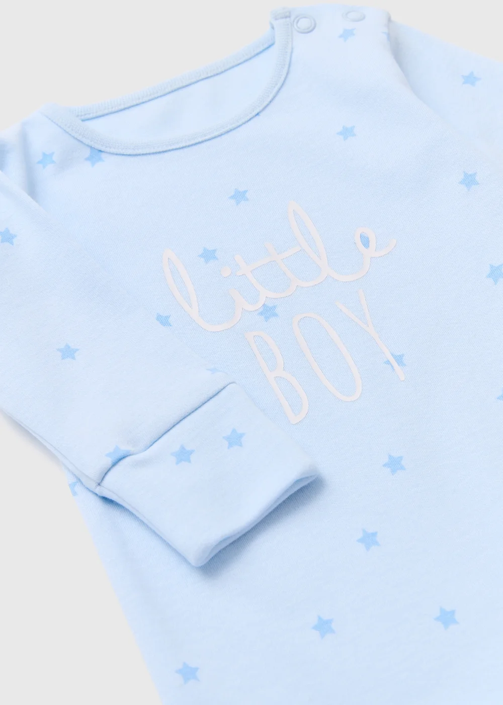 Baby Blue Little Boy Sleepsuit (Tiny Baby-18mths) - Tiny Baby Image 2