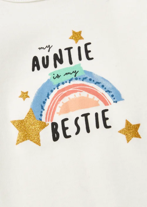 Baby Cream Auntie Sleepsuit (Tiny Baby-18mths) - Tiny Baby Image 2