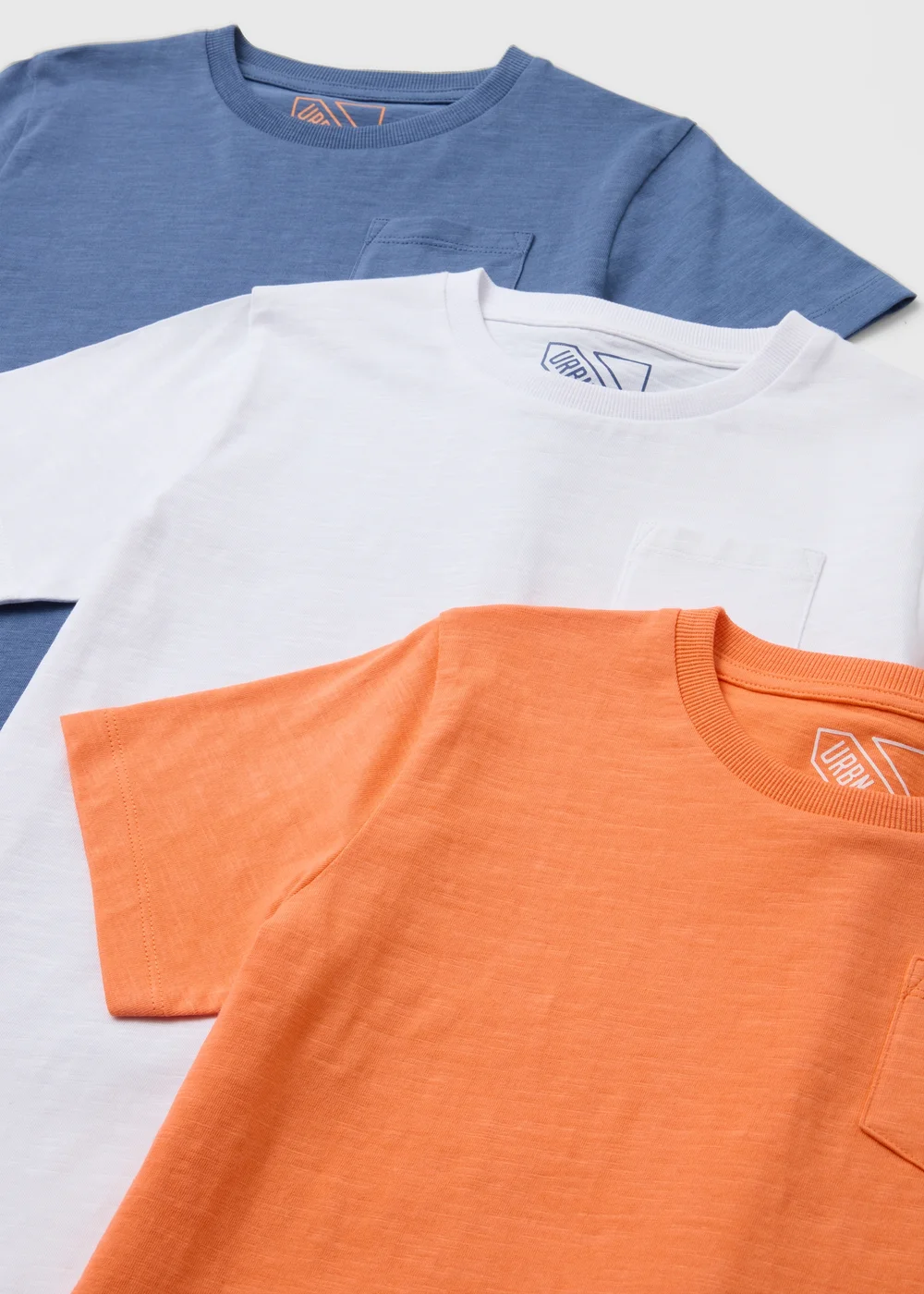 Boys 3 Pack Multicolour Block T-Shirts (7-13yrs) - 7 Yrs Image 2