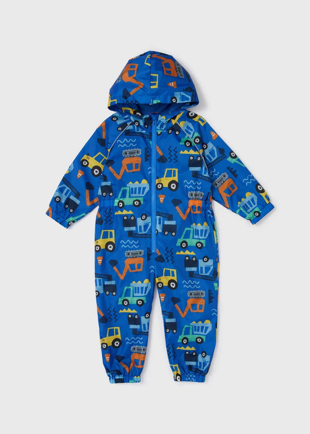 Boys Blue Digger Puddlesuit (1-7yrs) - 2-3 Yrs Image 1