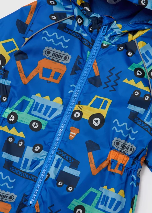 Boys Blue Digger Puddlesuit (1-7yrs) - 2-3 Yrs Image 2