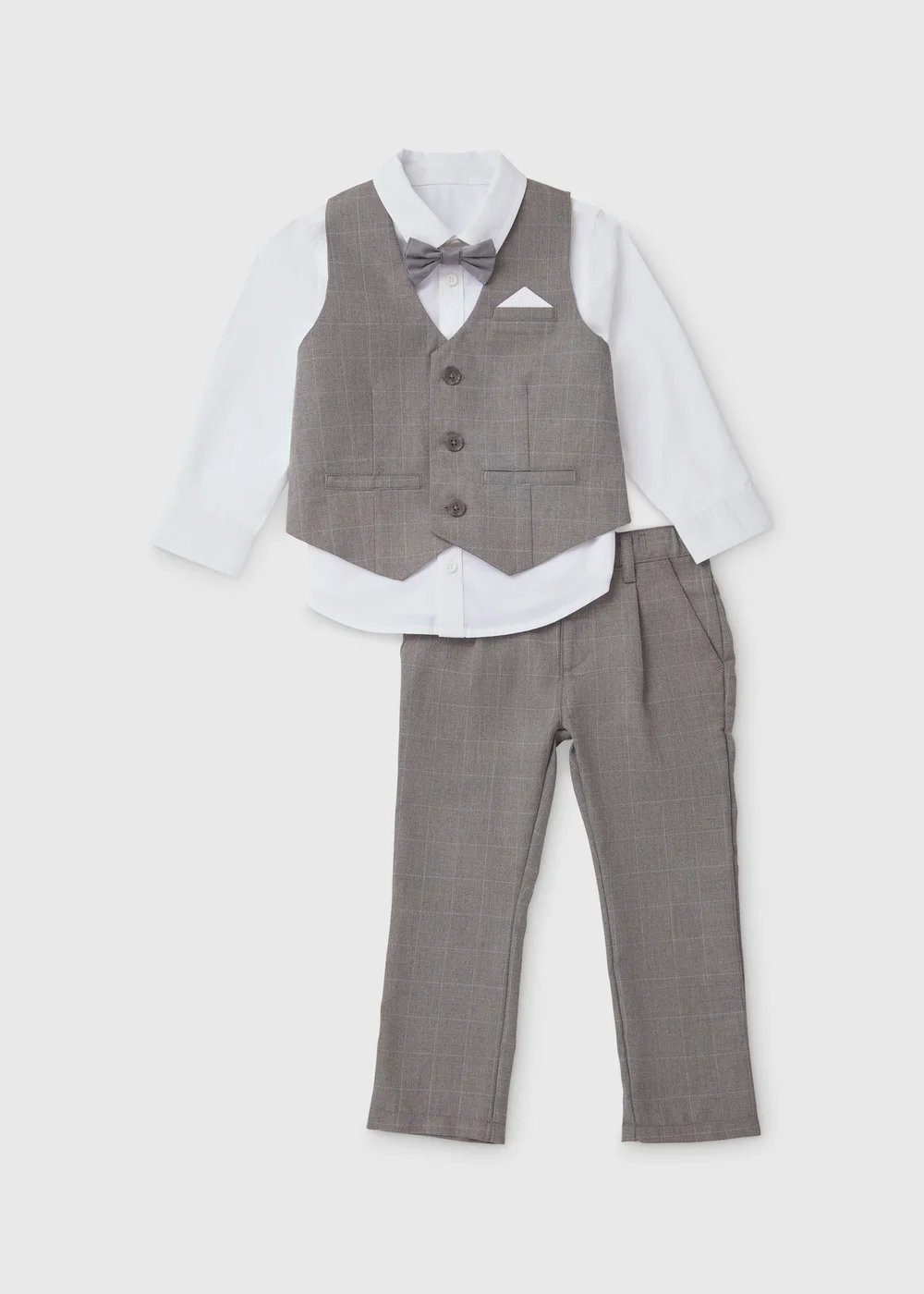 Boys Grey 4 Piece Formal Set (1-7yrs) - 1-1.5 Yrs Image 1