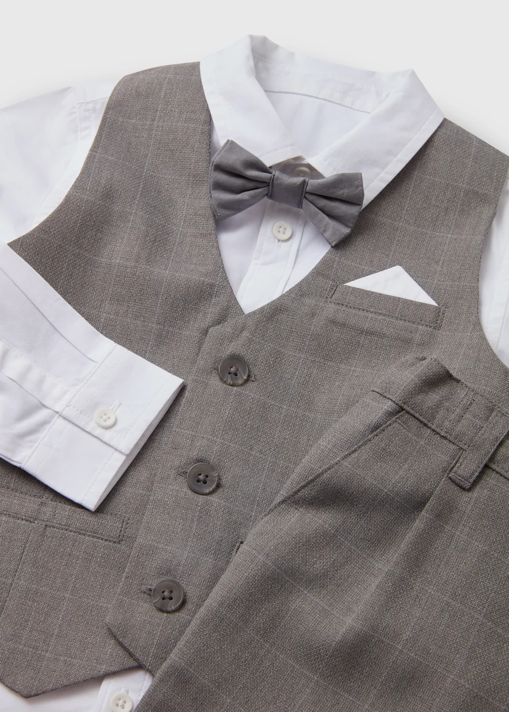 Boys Grey 4 Piece Formal Set (1-7yrs) - 1-1.5 Yrs Image 2