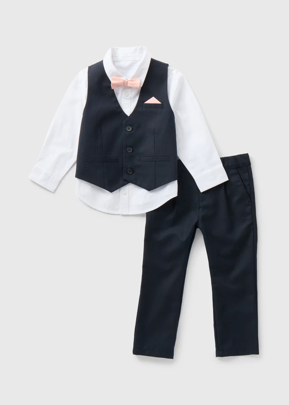 Boys Navy 4 Piece Formal Suit Set (1-7yrs) - 1-1.5 Yrs Image 1